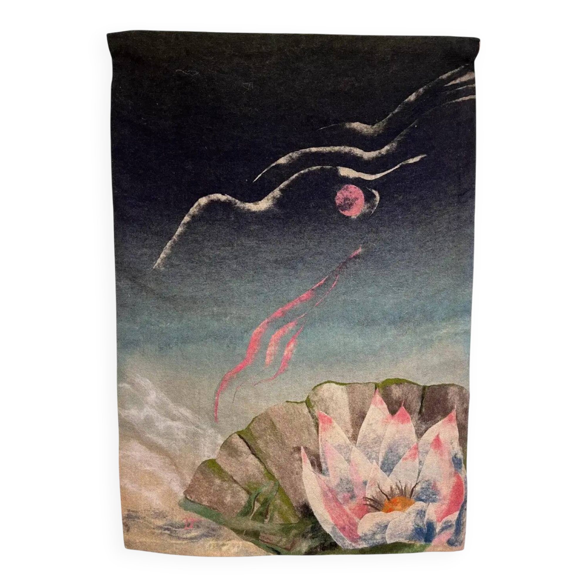 1970s design handmade wool tapestry - Czechoslovakia