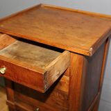 Restoration Curtain Bedside Table in Walnut 19th Century