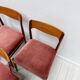 Ensemble de 6 chaises de salle à manger danoise des années 1960 en teck au design mid-century.