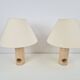 Vintage Travertine Brass Table Lamps attributed to Fratelli Mannelli, Italy, 1970s, Set of 2
