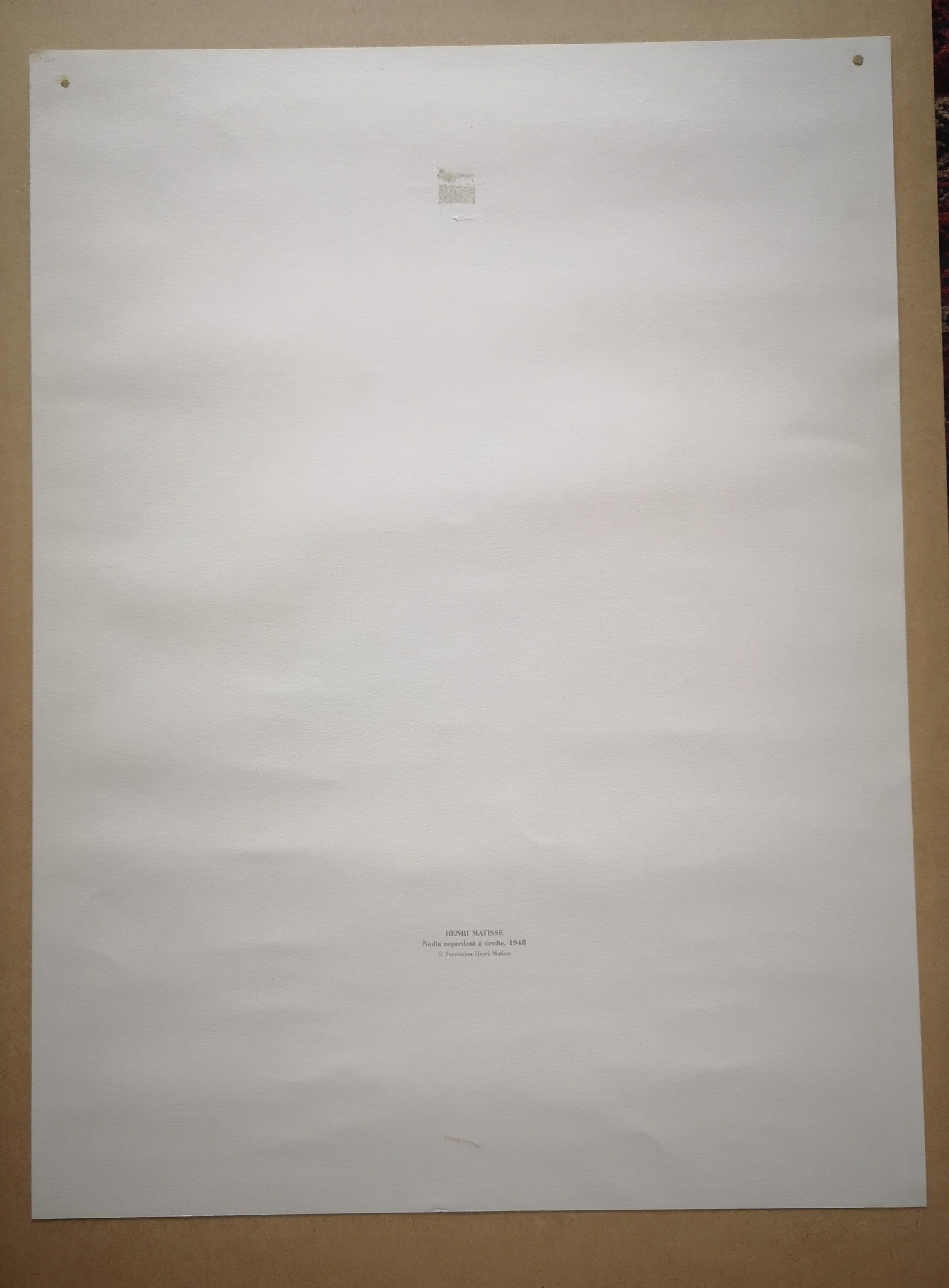 Lithograph Nadia looking to the right, after Henri Matisse - 1948