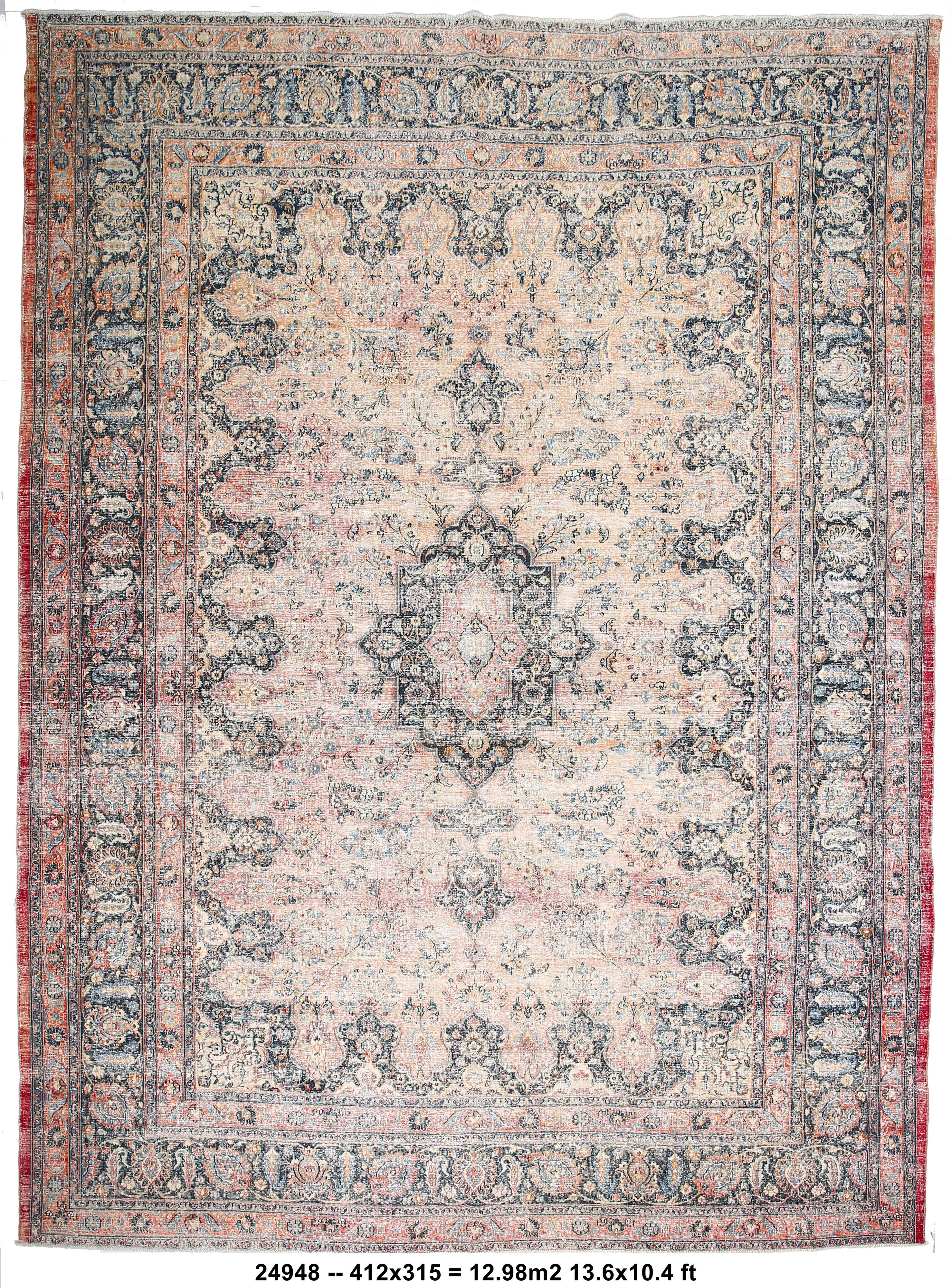10x13 Red & Blue Oriental Vintage Persian Rug, 315x412Cm