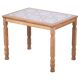 Brutalist Oak Side Table with Tiles, Denmark, 1960s