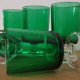 6 glasses aperitif or white wine Luminarc 'Cavalier' bottle green color
