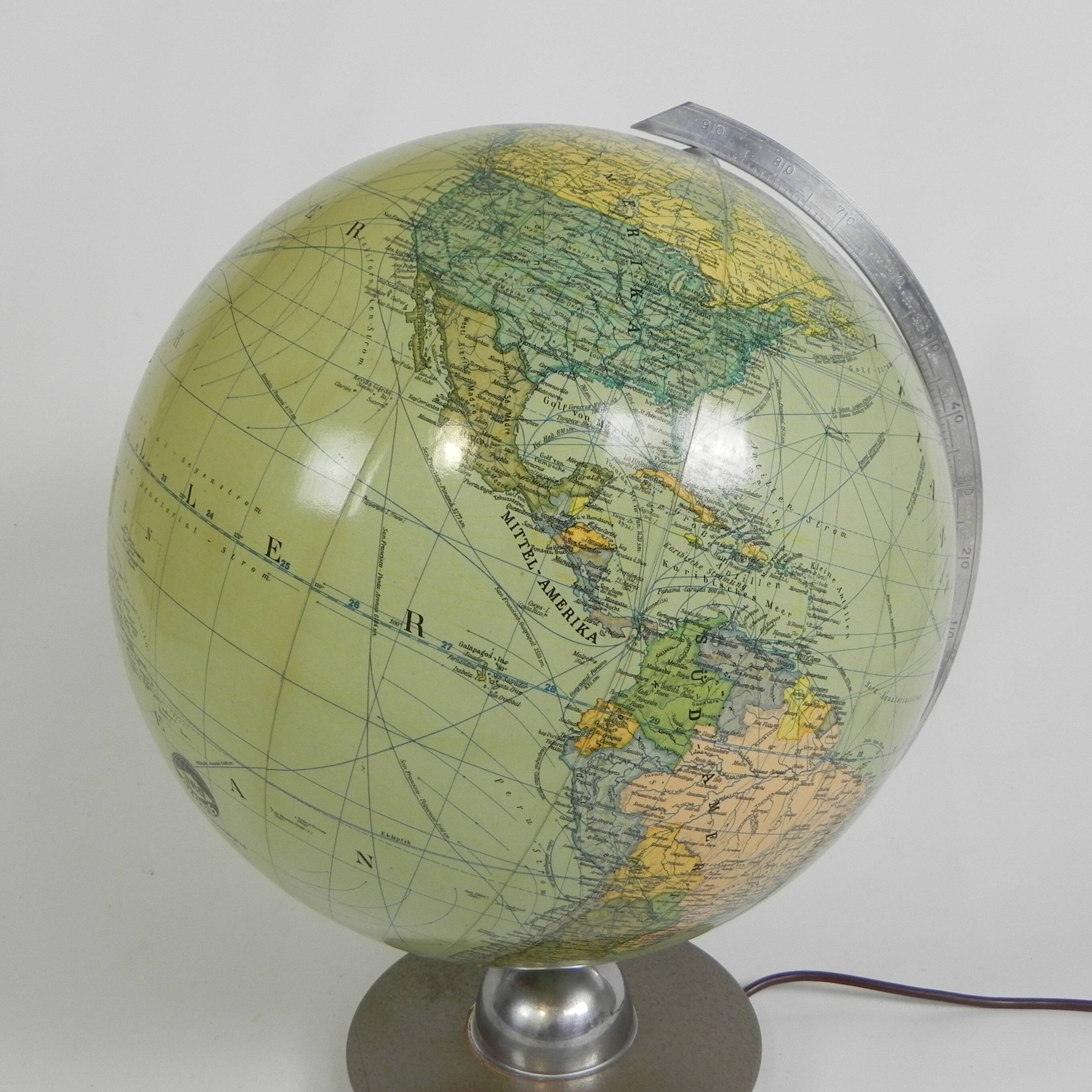 Luminous globe JRO Globus, 1960s