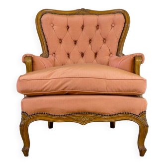 Fauteuil néoclassique en noyer, années 1930