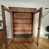 Armoire/bibliothèque noyer américain vitrée