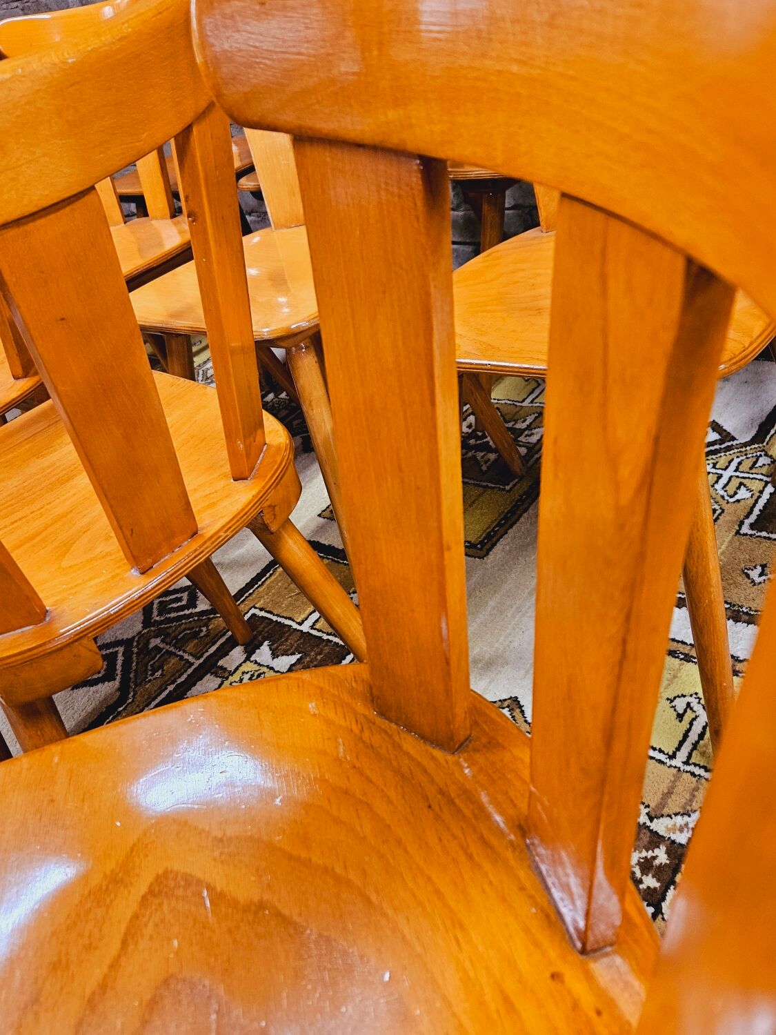 Set of 12 vintage bistro chairs