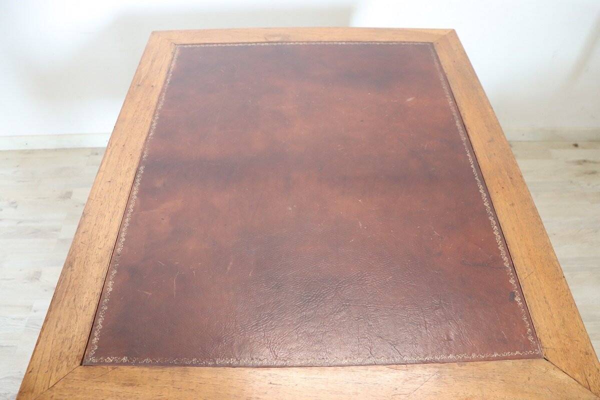 Antique walnut desk, Italy, mid-19th century