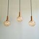 Amber bubble glass pendant (5 available), Helena Tynell, 1970