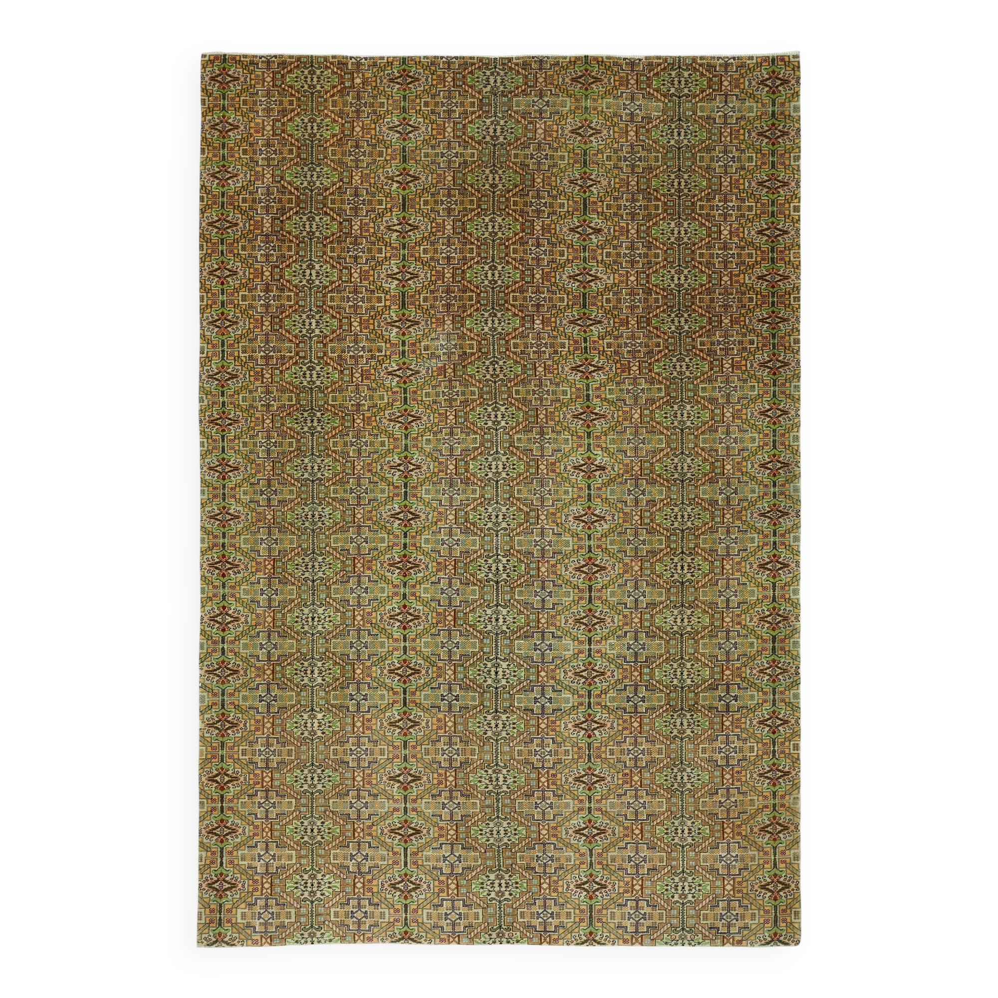 Turkish Wool Vintage Kayseri Rug 193 cm x 287 cm