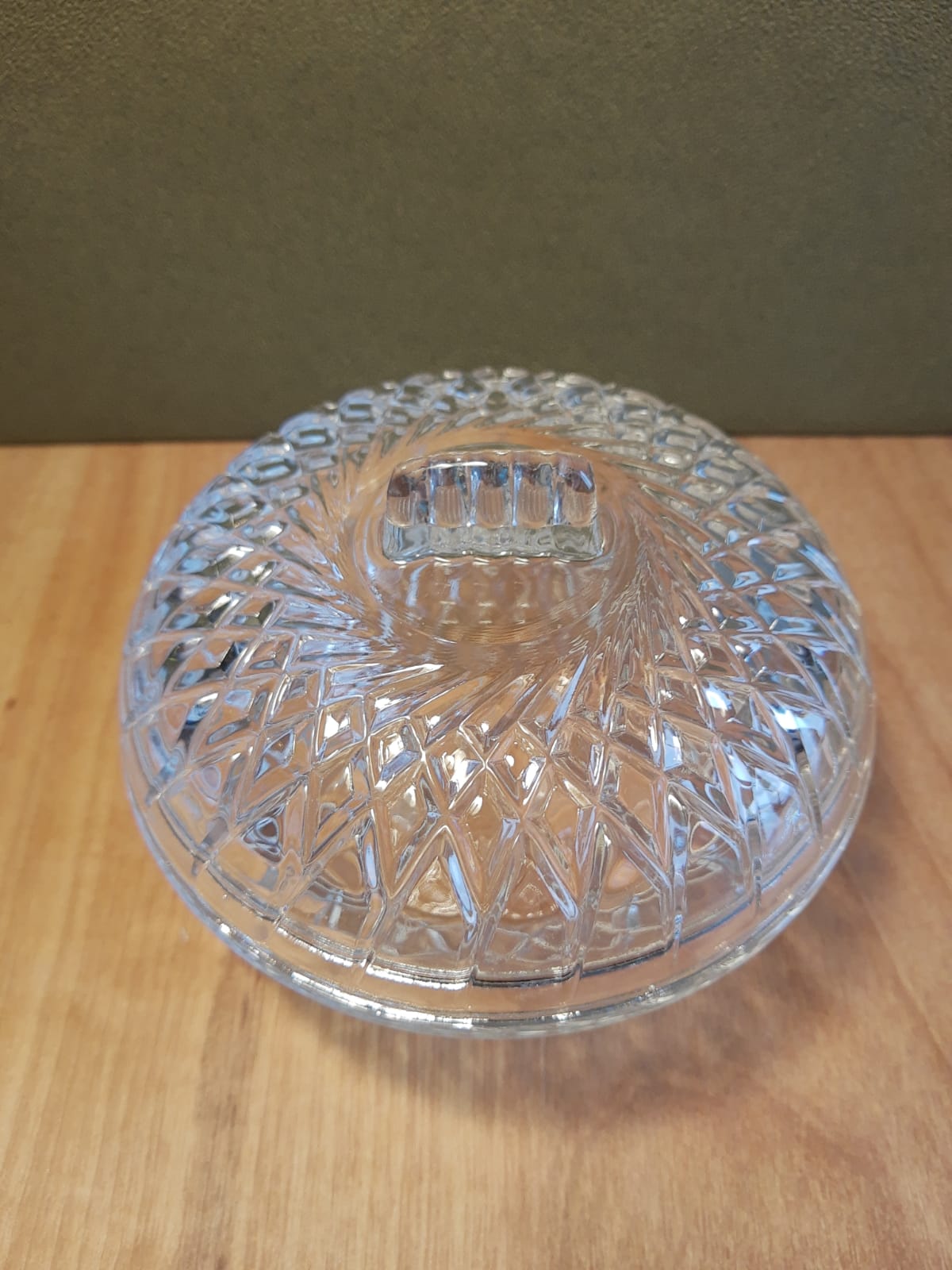 Vintage France chiseled glass candy