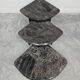Set of 3 postmodern nesting tables in granite from the 1980s.