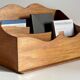 Porte courrier de bureau vintage en bois