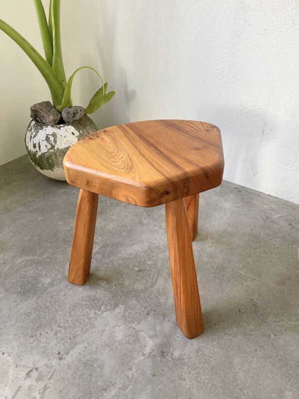 Set table basse fleur tabourets tripodes en orme