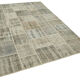 Handwoven anatolian contemporary 173 cm x 246 cm grey patchwork carpet