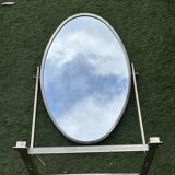 Table or dressing table mirror on stand in metal and wood, 1950