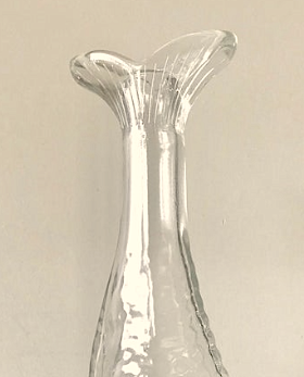 Carafe, bottle shaped fish in glass