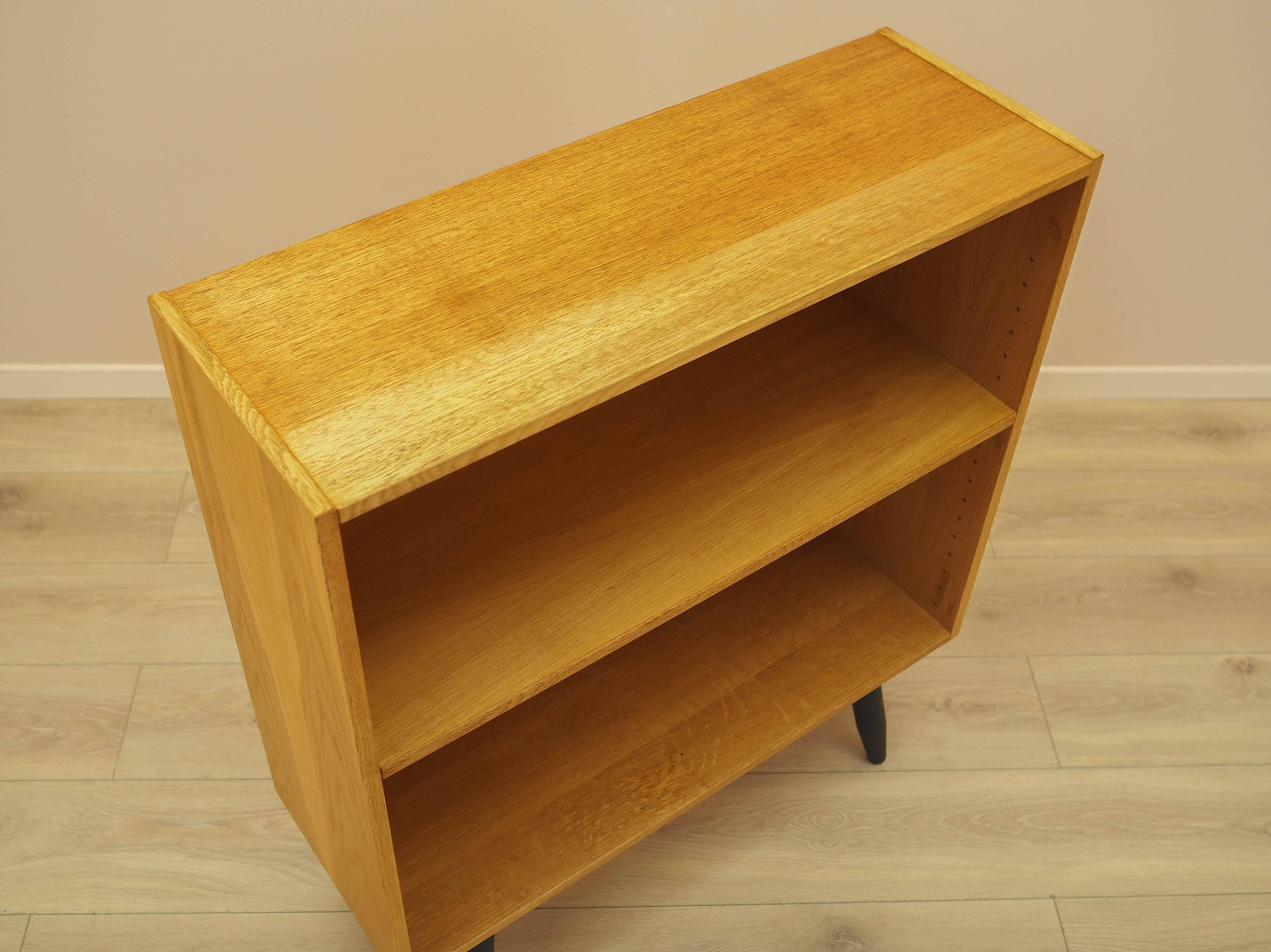 Ash shelving unit on splayed legs, Denmark, 1960s