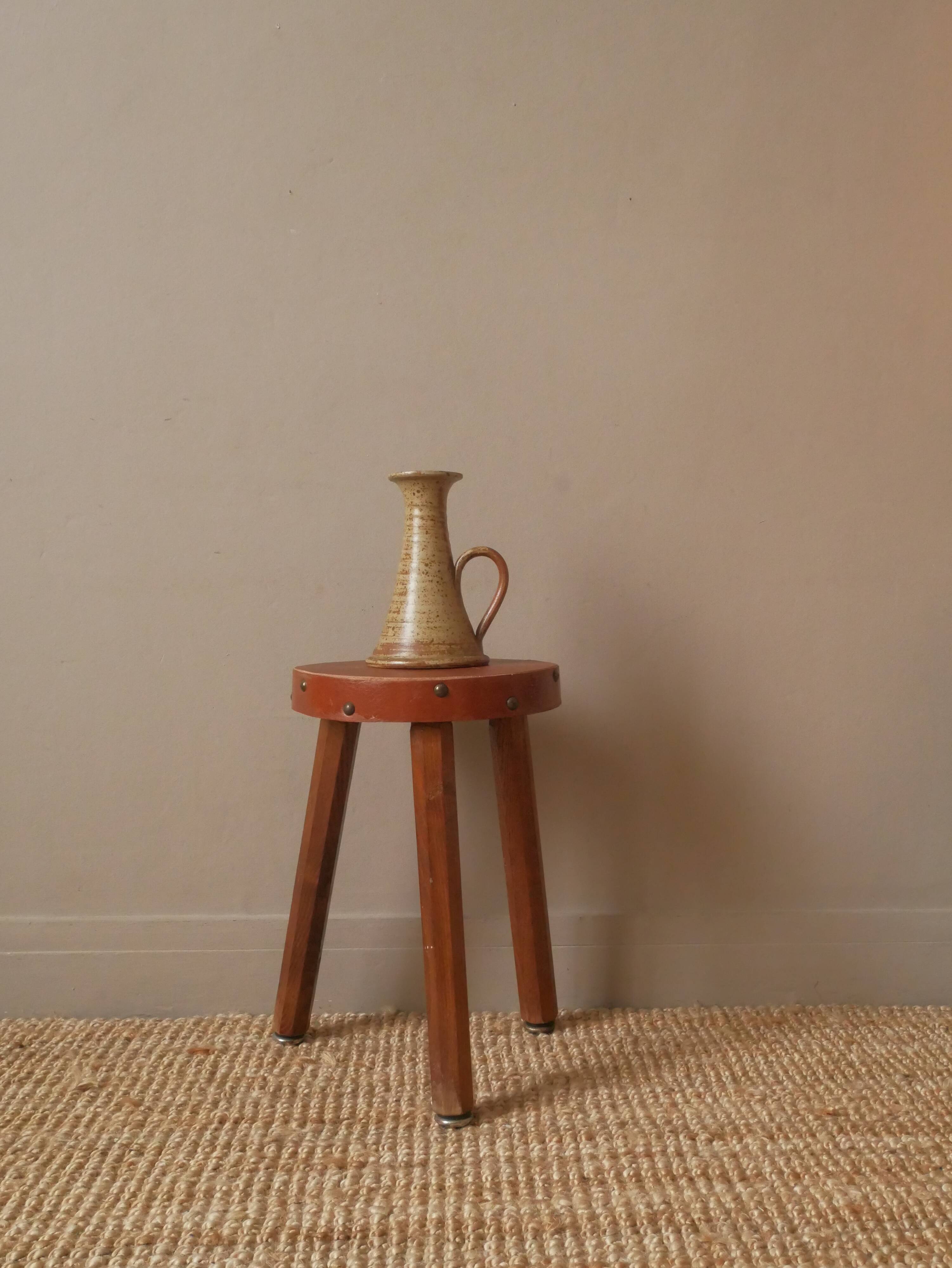 Soliflore vase in ceramic stoneware handmade vintage pottery Scandinavian country style decoration