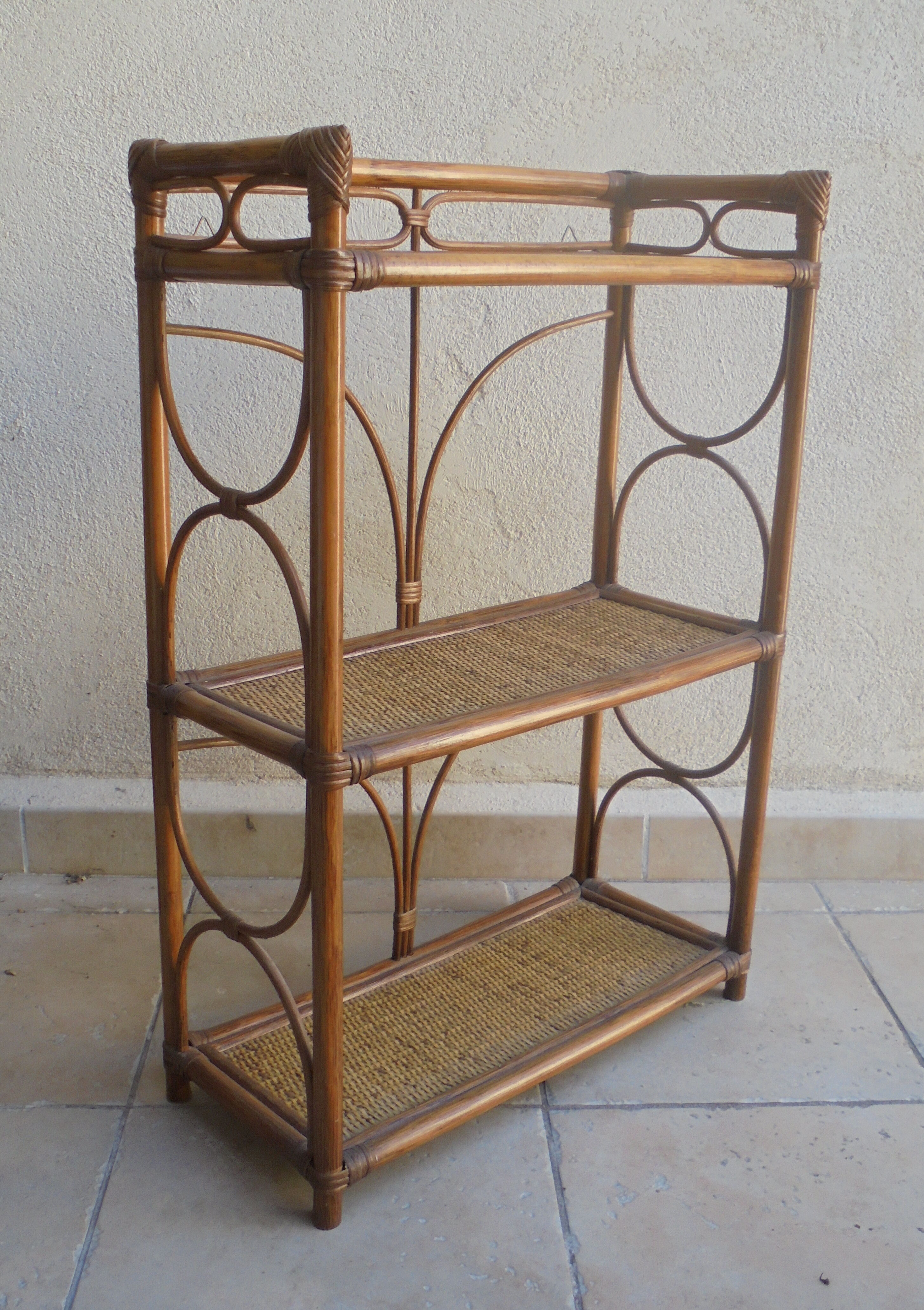 Rattan shelf