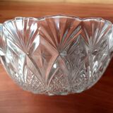 Dessert set, bowls and salad bowl in vintage textured glass