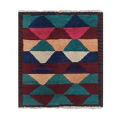 Tapis vintage turc de oushak tissé à la main 115x126 cm