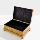 Coffre en marqueterie de bambou et laiton Galerie Maison & Jardin 1970