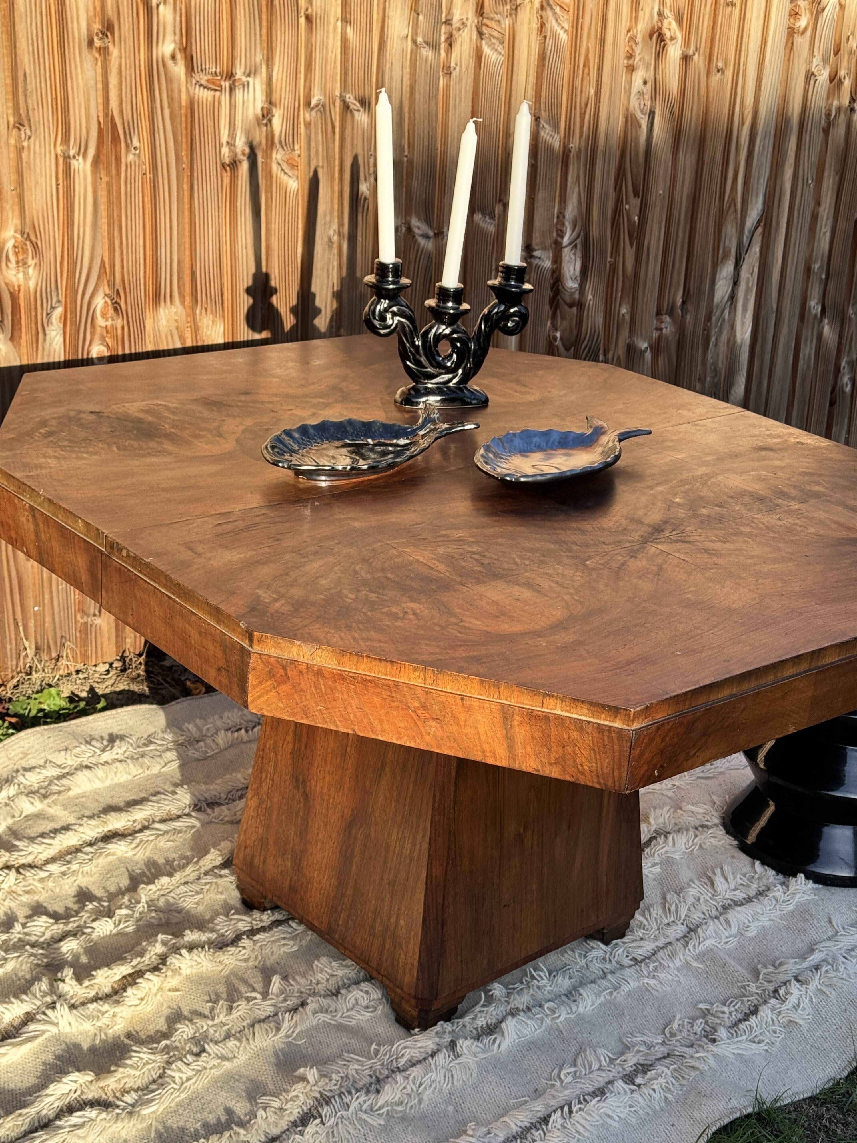 Rare table a manger octogonale art deco