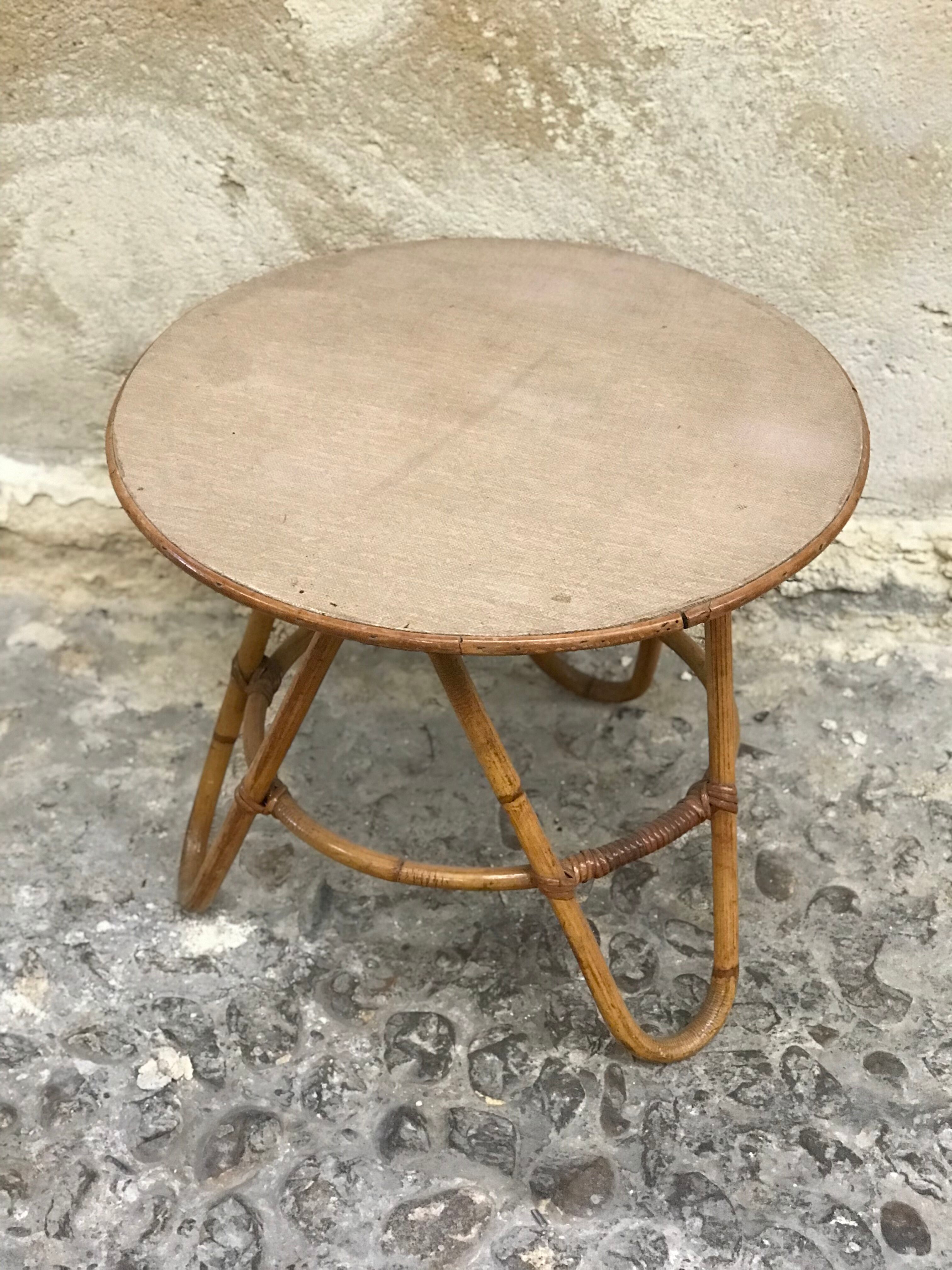 Rattan table 1950