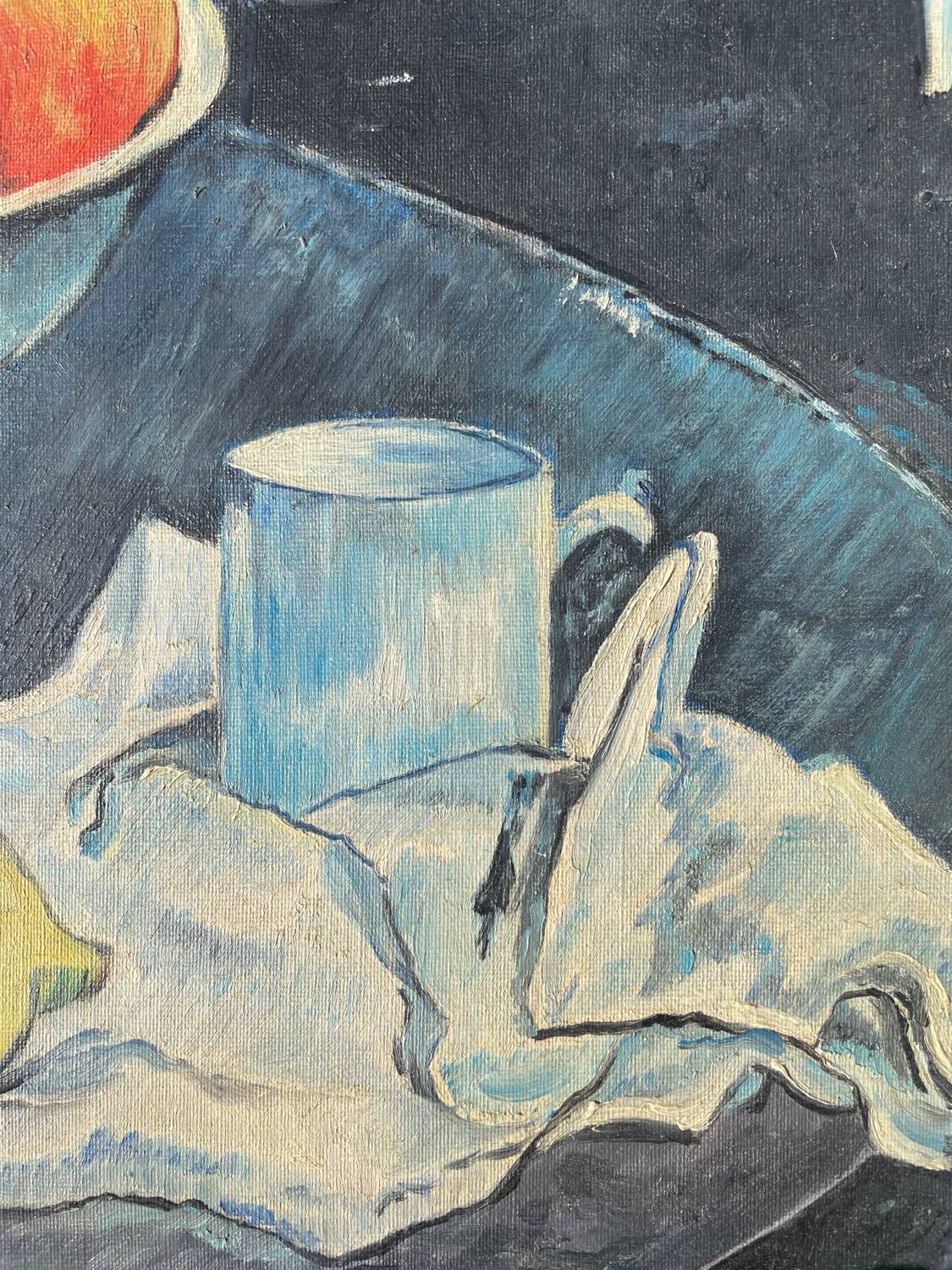 Still life painting in oil