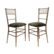 Set of 2 opera chairs in faux bamboo, France, 1940s