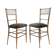 Set of 2 opera chairs in faux bamboo, France, 1940s