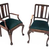 Ensemble de fauteuils de style Chippendalle, vers 1900. Après rénovation.