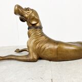 Life size brass dog sculpture, 1960s