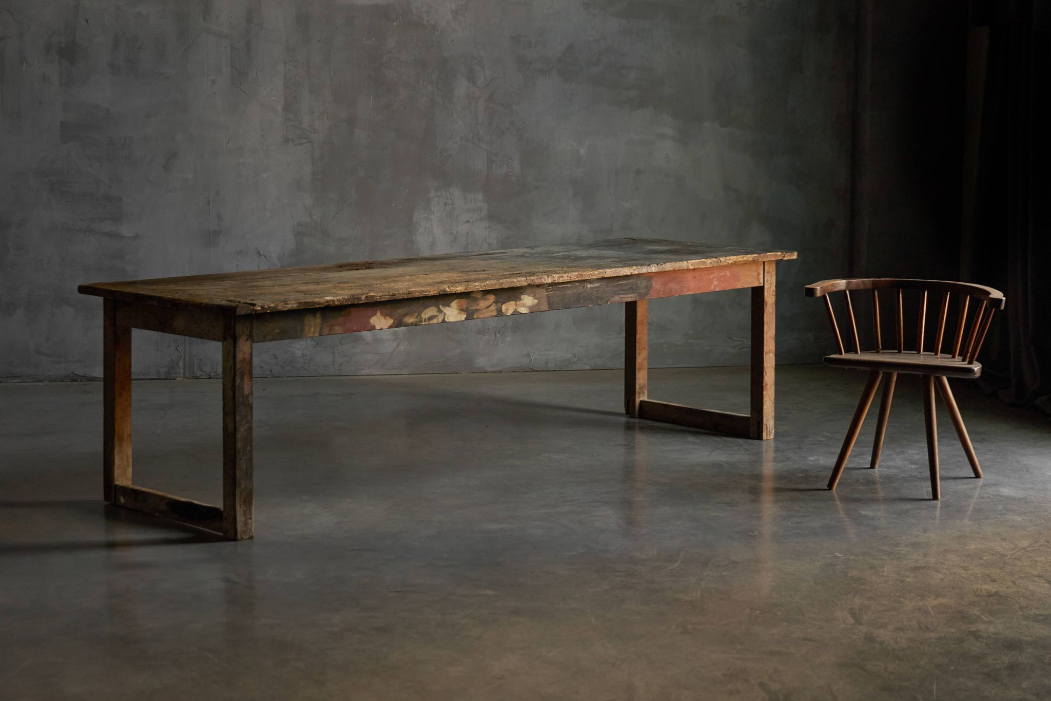 Table à manger rustique primitive, France, années 1900