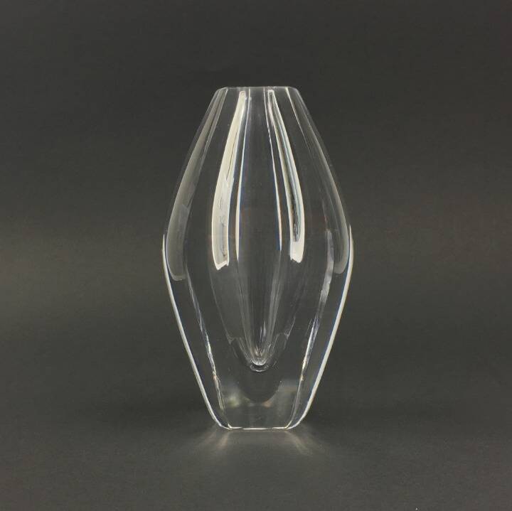 Signed Mid-Century Scandinavian Glass Vase by M. Morales-Schildt for Kosta