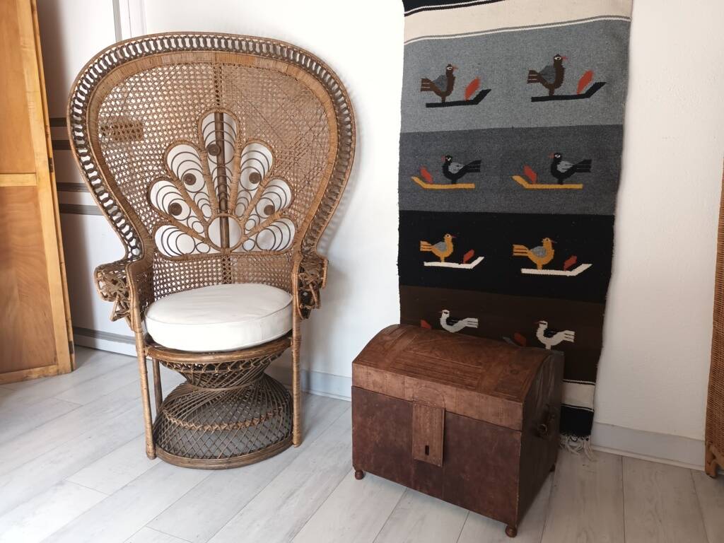 Emmanuelle peacock armchair from the 70s