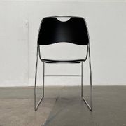 Set of minimalist postmodern stackable chairs, 1980s.