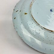 Delftware dish with blue flowers on a white background, 18th century, 35 cm