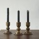 Vintage Norwegian Brass Candlesticks, 1970s, Set of 3