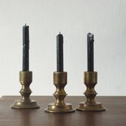Vintage Norwegian Brass Candlesticks, 1970s, Set of 3