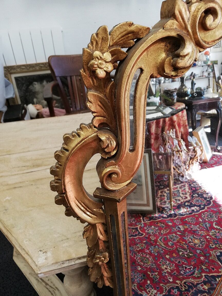 In-between wood stucco mirror Golden STYLE LOUIS XV trumeau ice decoration Castle