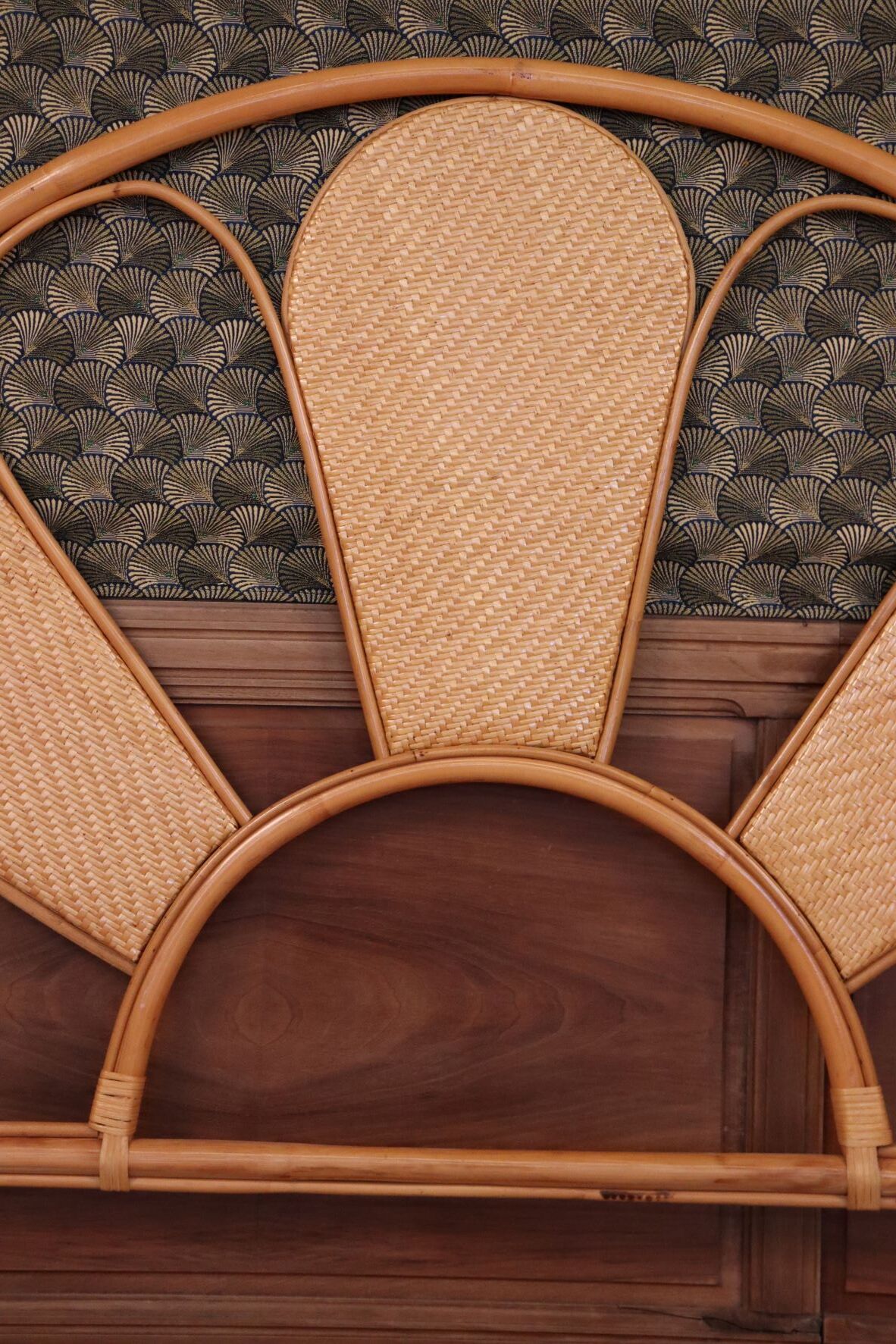 Headboard 140 rattan and cannage