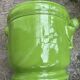 Glazed green cache-pot