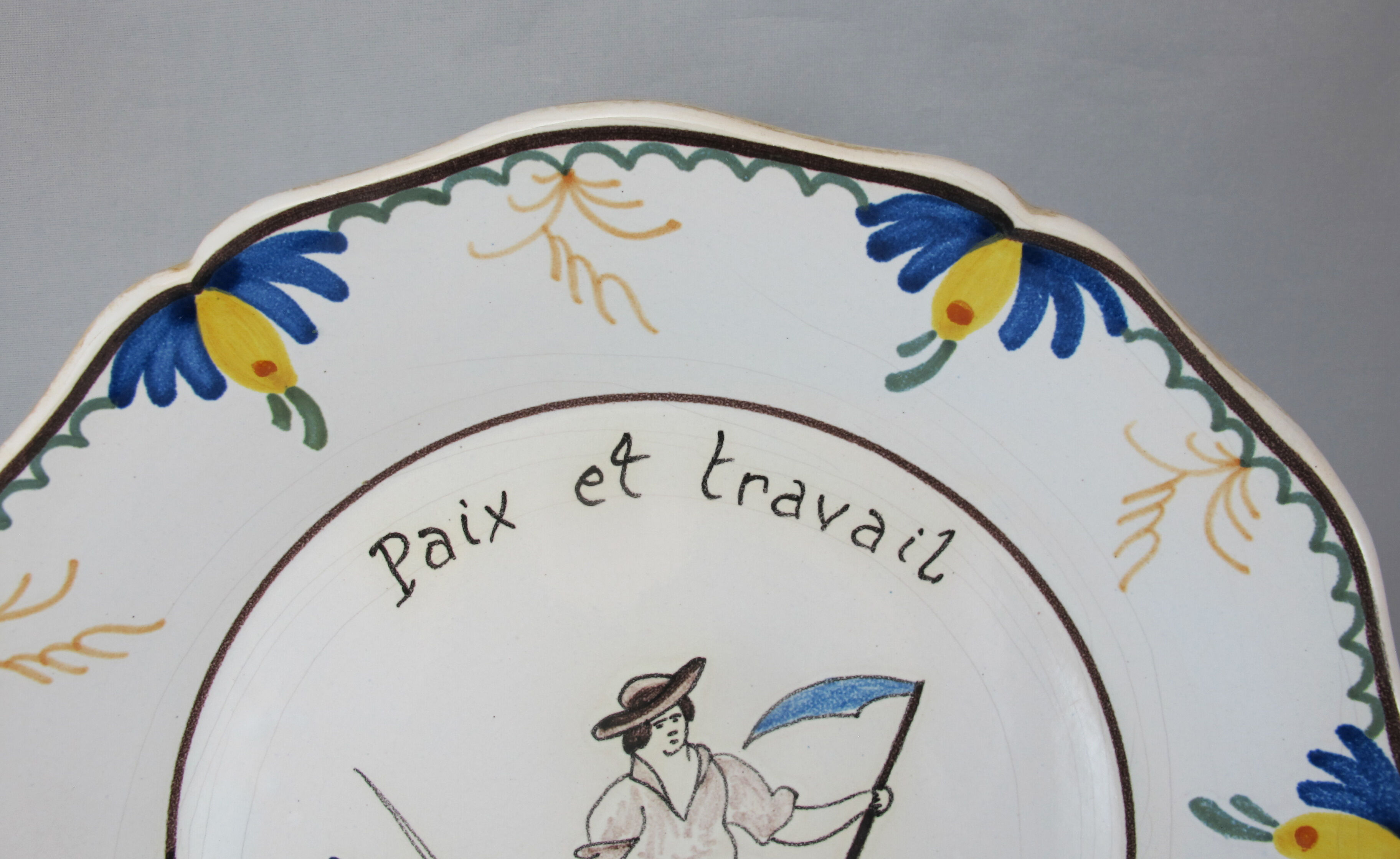 Earthenware plate nevers n°2