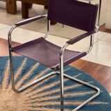 Purple cantilever armchair
