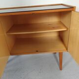 Scandinavian vintage wood and glass enfilade , 50s/60s