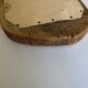 Mirror cubist shape in raw wood Formentera 1970