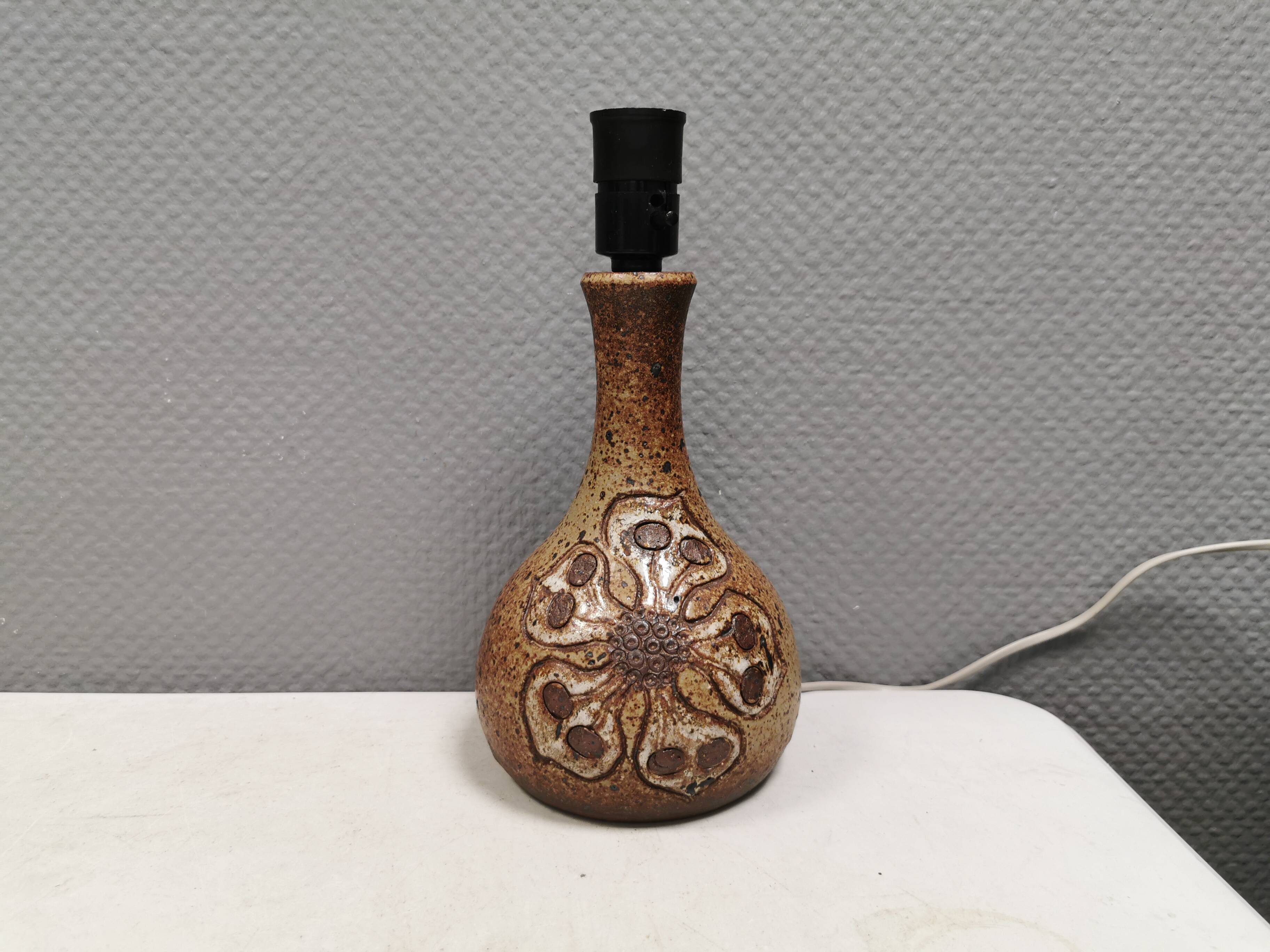 Ceramic table lamp by Mette Løkken Stiil for her own workshop Denmark 1970s